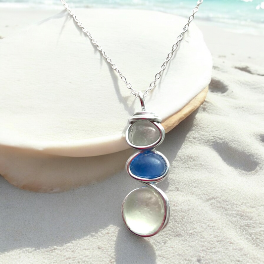 Three Piece Seaham Sea Glass Pendant