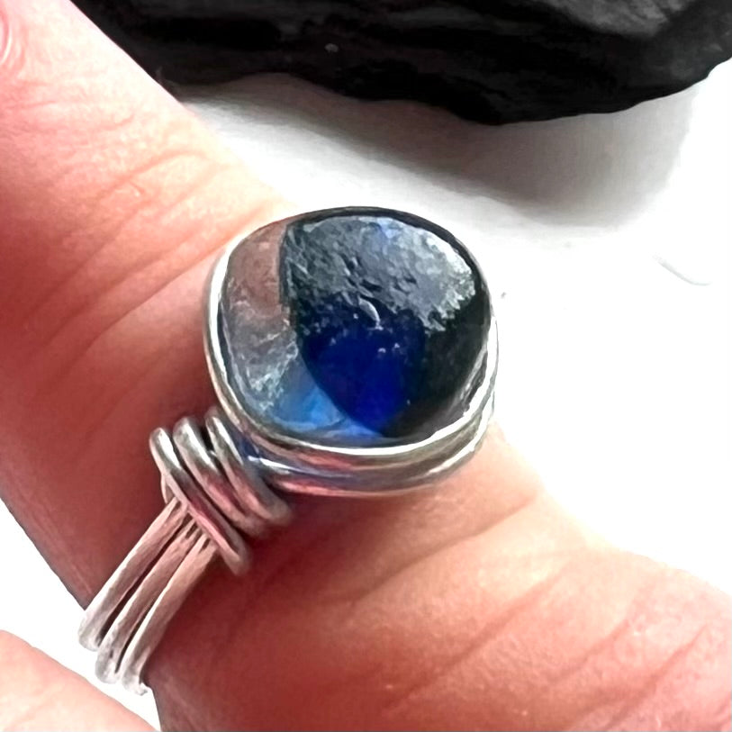 Seaham Sea Glass Ring Size M