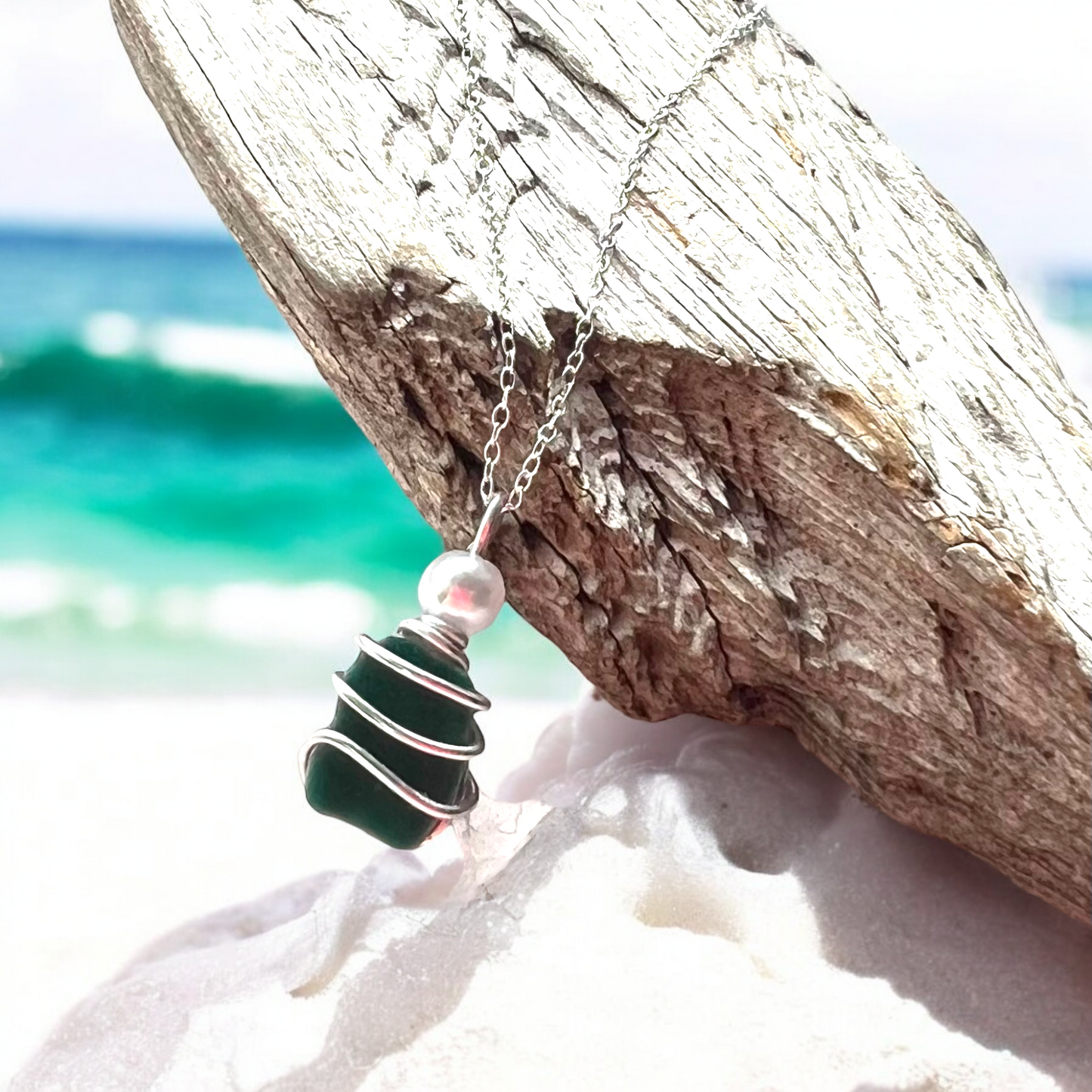 Cornish Turquouse Sea Pottery Pendant