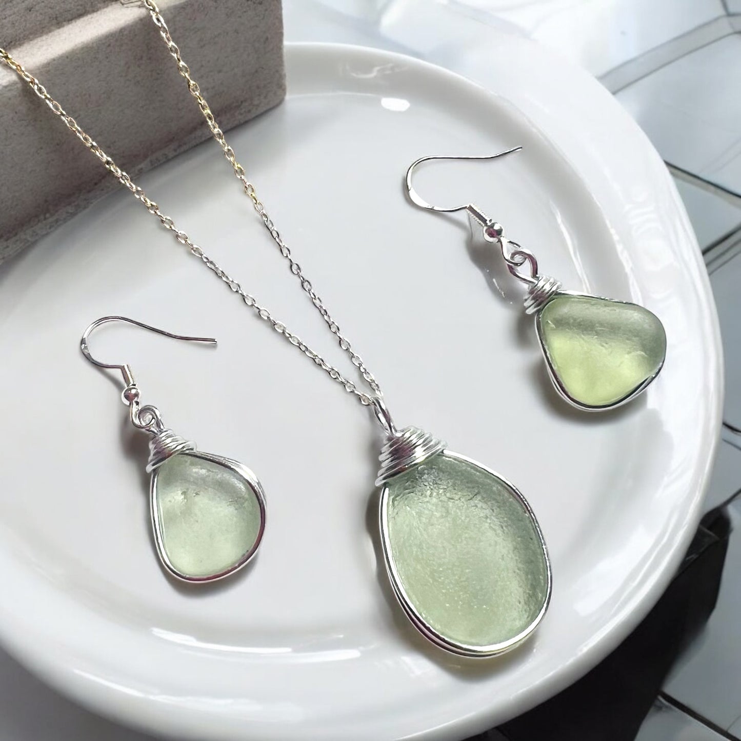 Seaham Sea Glass Jewellery Set