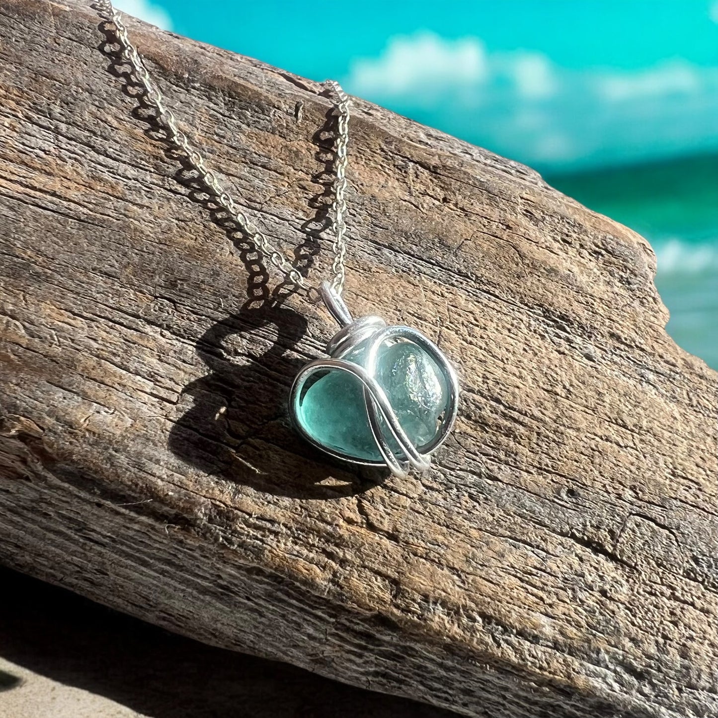 Seaham Sea Glass Heart Pendant