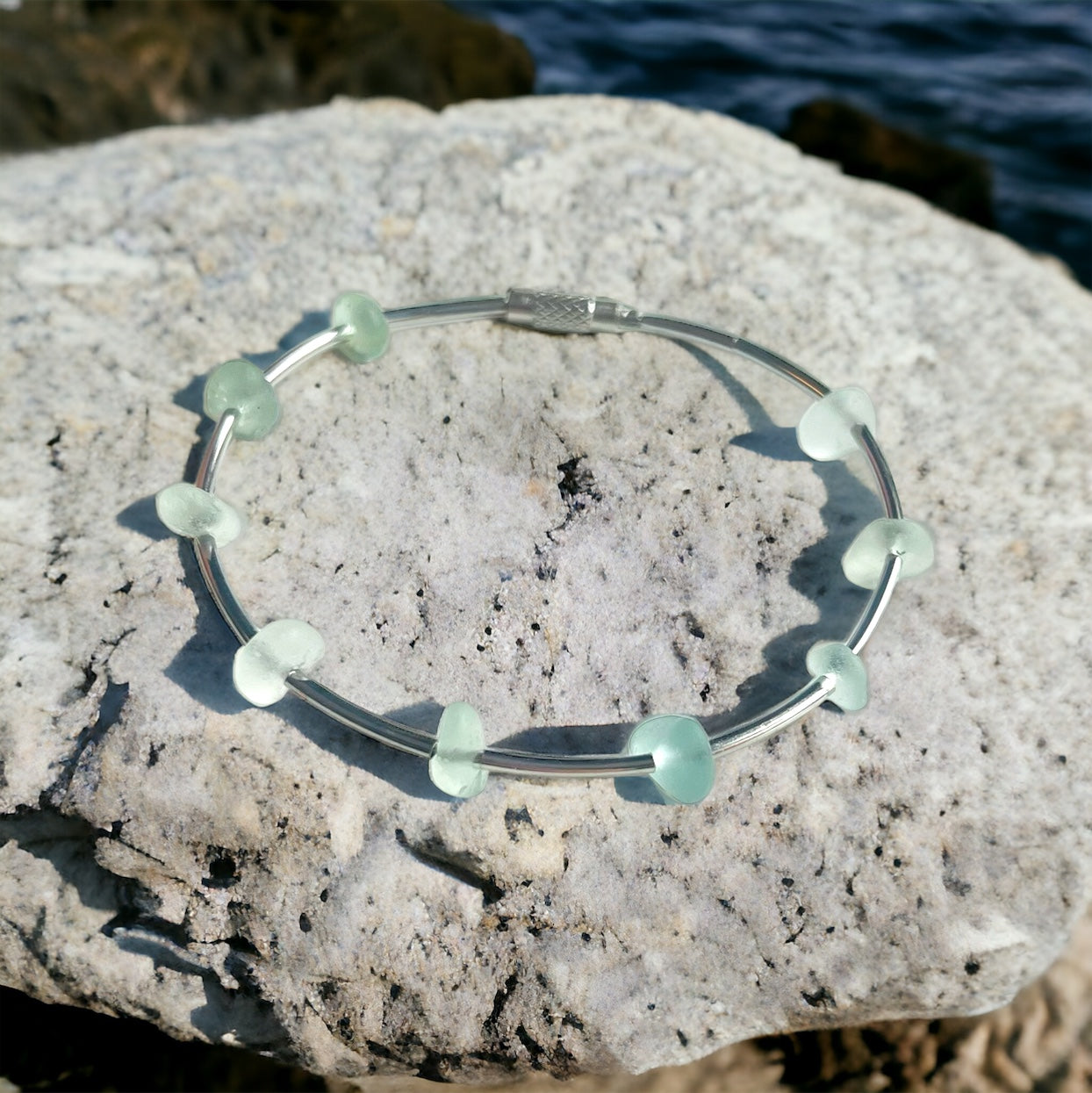 Sea hot sale glass bangle